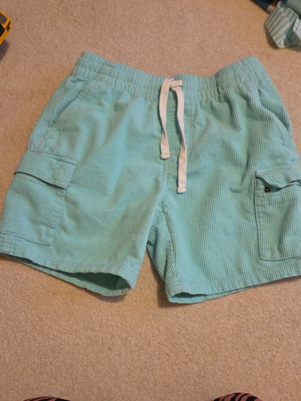 💼 Men's Light Teal Drawstring Cargo Shorts (2 pairs)